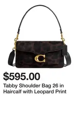 Belk Tabby Shoulder Bag 26 in Haircalf with Leopard Print offer