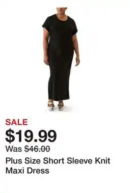 Belk Plus Size Short Sleeve Knit Maxi Dress offer