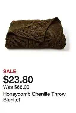 Belk Honeycomb Chenille Throw Blanket offer