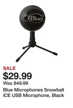 Office Depot Blue Microphones Snowball iCE USB Microphone, Black offer