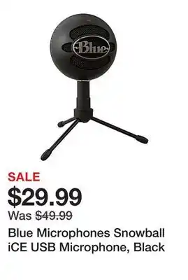 Office Depot Blue Microphones Snowball iCE USB Microphone, Black offer