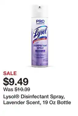 Office Depot Lysol Disinfectant Spray, Lavender Scent, 19 Oz Bottle offer