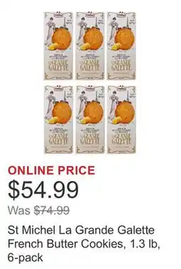 Costco St Michel La Grande Galette French Butter Cookies, 1.3 lb, 6-pack offer