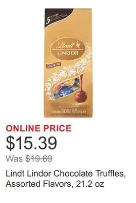 Costco Lindt Lindor Chocolate Truffles, Assorted Flavors, 21.2 oz offer