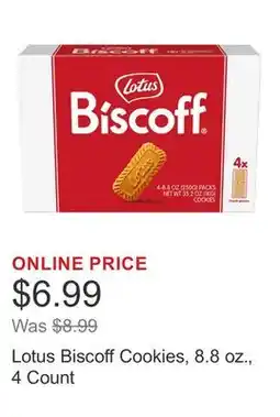 Costco Lotus Biscoff Cookies, 8.8 oz., 4 Count offer