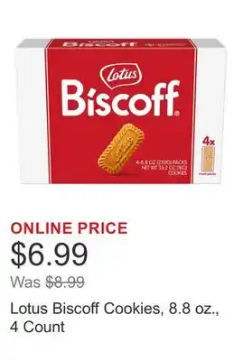 Costco Lotus Biscoff Cookies, 8.8 oz., 4 Count offer