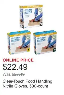 Costco Clear-Touch Food Handling Nitrile Gloves, 500-count offer