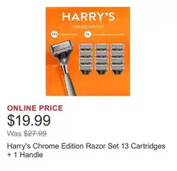 Costco Harry's Chrome Edition Razor Set 13 Cartridges + 1 Handle offer