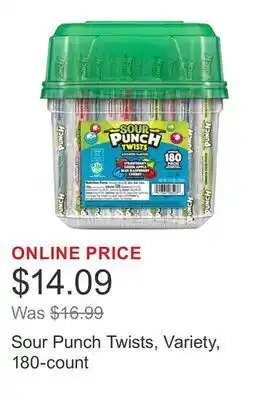 Costco Sour Punch Twists, Variety, 180-count offer