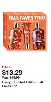 Ulta Beauty Hempz Limited Edition Fall Faves Trio offer