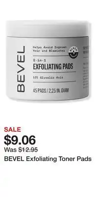 Ulta Beauty BEVEL Exfoliating Toner Pads offer