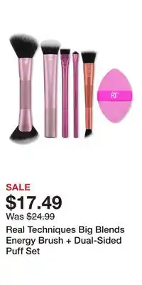 Ulta Beauty Real Techniques Big Blends Energy Brush + Dual-Sided Puff Set offer