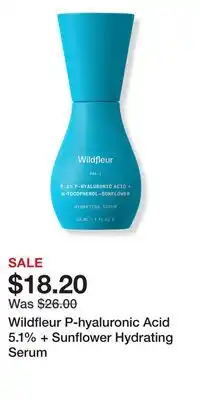 Ulta Beauty Wildfleur P-hyaluronic Acid 5.1% + Sunflower Hydrating Serum offer