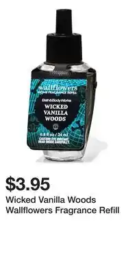 Bath & Body Works Wicked Vanilla Woods Wallflowers Fragrance Refill offer