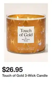 Bath & Body Works Touch of Gold 3-Wick Candle offer