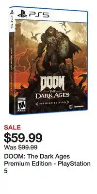 Game Stop DOOM: The Dark Ages Premium Edition - PlayStation 5 offer