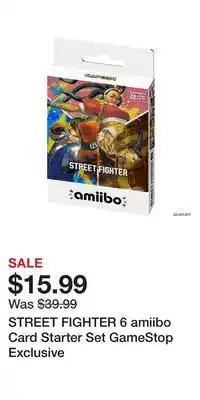 Game Stop STREET FIGHTER 6 amiibo Card Starter Set GameStop Exclusive offer
