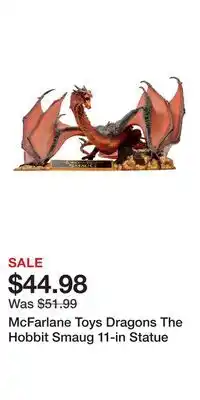 Game Stop McFarlane Toys Dragons The Hobbit Smaug 11-in Statue offer
