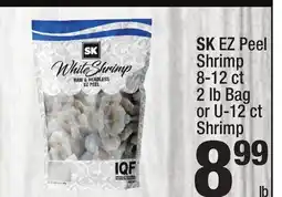 Super King Markets SK EZ Peel Shrimp 8-12 ct 2 lb Bag or U-12 ct Shrimp offer