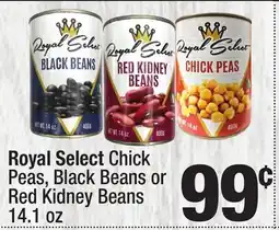 Super King Markets Royal Select Chick Peas, Black Beans or Red Kidney Beans offer