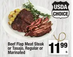 Super King Markets Beef Flap Meat Steak Tasajo, Regular or offer