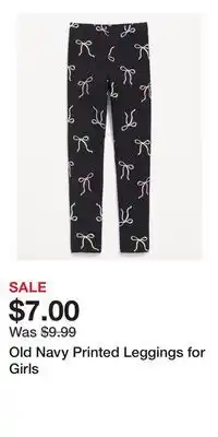 Old Navy Old Navy Printed Leggings for Girls offer