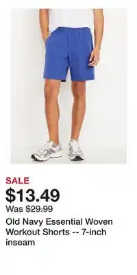 Old Navy Old Navy Essential Woven Workout Shorts -- 7-inch inseam offer