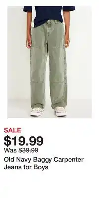 Old Navy Old Navy Baggy Carpenter Jeans for Boys offer