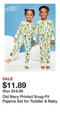 Old Navy Old Navy Printed Snug-Fit Pajama Set for Toddler & Baby offer