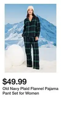 Old Navy Old Navy Plaid Flannel Pajama Pant Set for Women offer