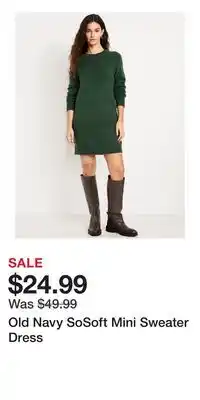 Old Navy Old Navy SoSoft Mini Sweater Dress offer