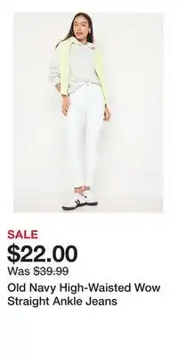 Old Navy Old Navy High-Waisted Wow Straight Ankle Jeans offer
