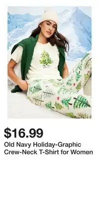Old Navy Old Navy Holiday-Graphic Crew-Neck T-Shirt for Women offer