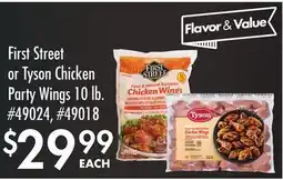Smart & Final First Street or Tyson Chicken Party Wings offer