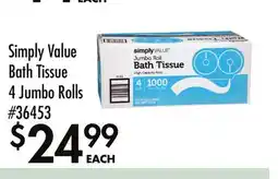 Smart & Final Simply Value Bath Tissue offer
