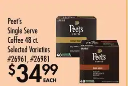 Smart & Final Peet's Single Serve Coffee offer