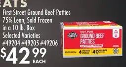 Smart & Final First Street Ground Beef Patties offer