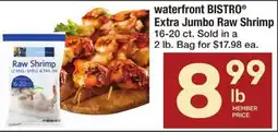 Tom Thumb Waterfront bistro extra jumbo raw shrimp offer