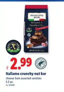 Lidl Italiamo crunchy nut bar offer