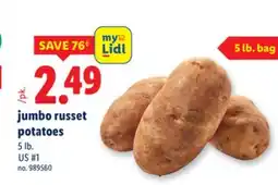 Lidl jumbo russet potatoes offer