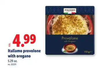 Lidl Italiamo provolone with oregano offer