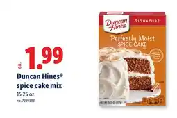 Lidl Duncan Hines spice cake mix offer