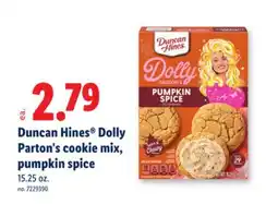 Lidl Duncan Hines Dolly Parton's cookie mix, pumpkin spice offer