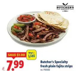 Lidl Butcher's Specialty fresh plain fajita strips offer