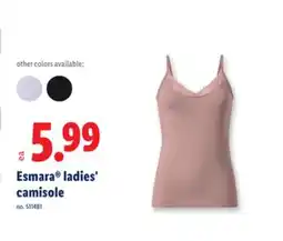 Lidl Esmara ladies' camisole offer