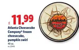 Lidl Atlanta Cheesecake Company frozen cheesecake, pumpkin swirl offer