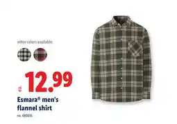 Lidl Esmara men's flannel shirt offer