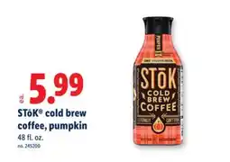 Lidl STōK cold brew coffee, pumpkin offer