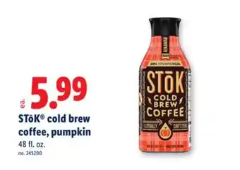Lidl STōK cold brew coffee, pumpkin offer