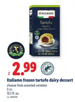 Lidl Italiamo frozen tartufo dairy dessert offer